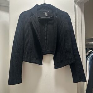 Forever 21 Black Textured Blazer